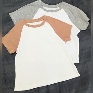 Bundle 2 Cropped T-shirts (Hollister & Aerie)